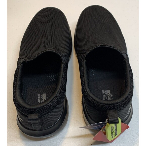 Skechers Go Walk Goga Mat Shoes Sneakers Mens 14 Wide Black Slip On Walking New